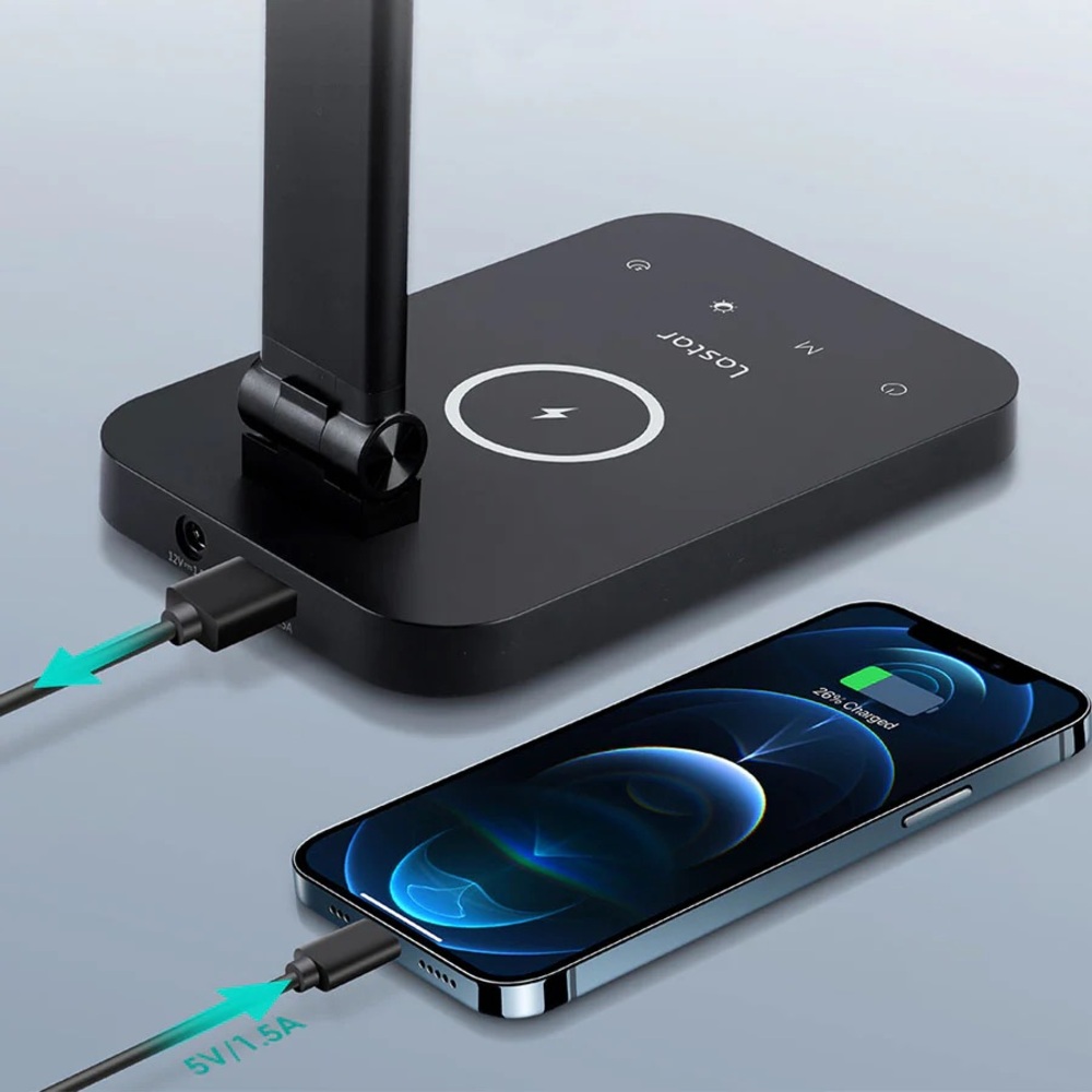 LED Desk Lamp with Wireless Charger